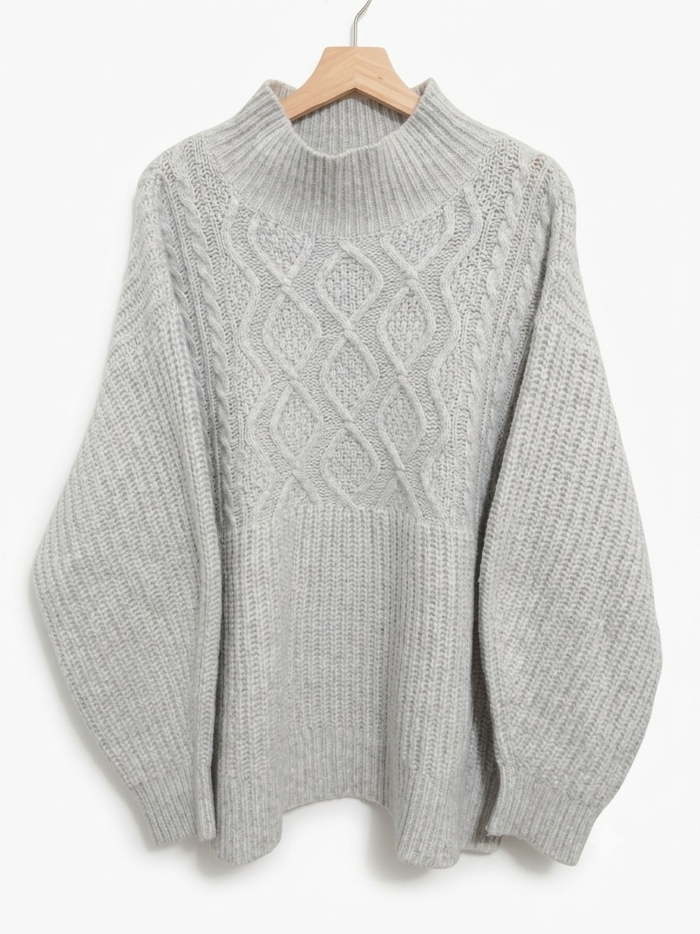 a new day Cable Knit Mock Neck Relaxed Fit Sweater XL